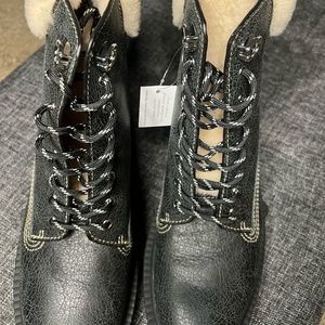 Coach Lorimer Leather Boots in Black